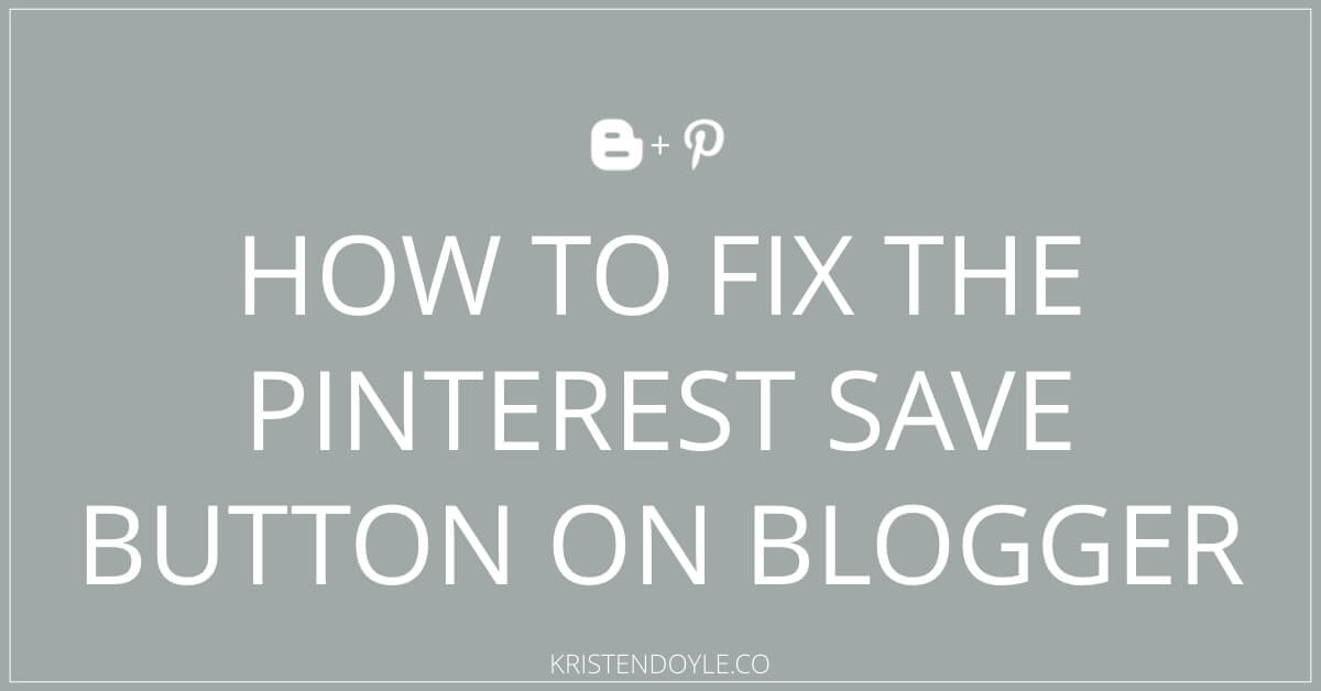 Fix your pinterest save button on blogger