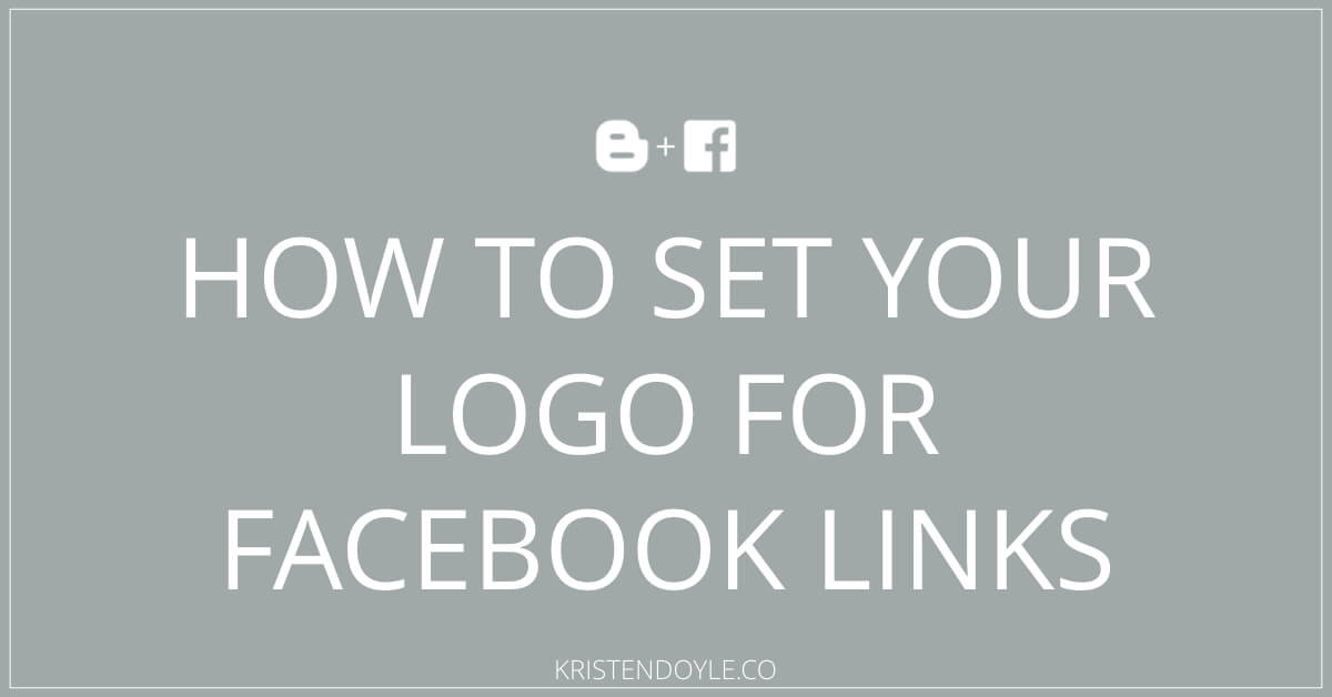 Setting your logo for facebook links