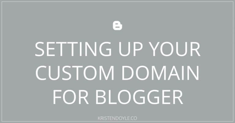 setting up your custom domain for blogger
