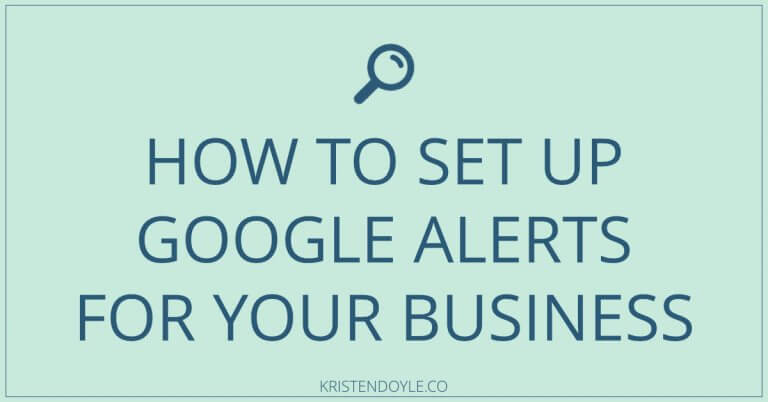 How to set up google alerts